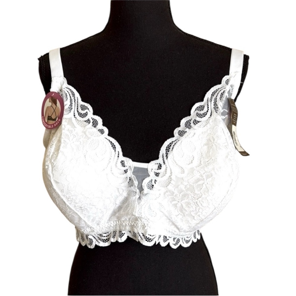 Bali Elegant White Lace Bra 3XL